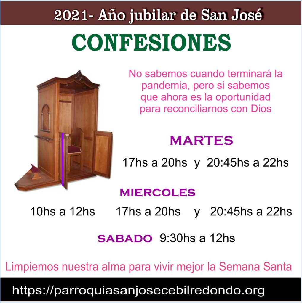 Confesiones en semana santa