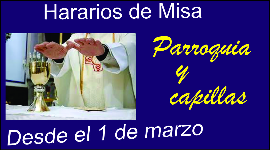 Desde el domingo 1 de marzo retomamos los horarios habituales